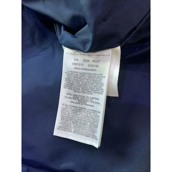 Columbia Boundless Days Print Long Down Jacket Collegiate Navy Women Size 1X NWT - Picture 12 of 12